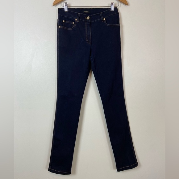 ESCADA Dark Wash Denim Skinny jeans Gold Hardware - Picture 1 of 7